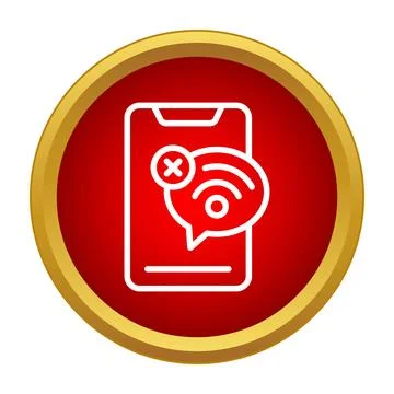 Smartphone having no wifi connection signal problems Stock Illustration