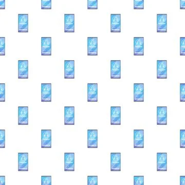 Smartphone with headphones icon seamless pattern Stock Illustration