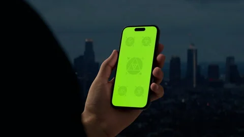 A smartphone held at home Stock Footage 293728372