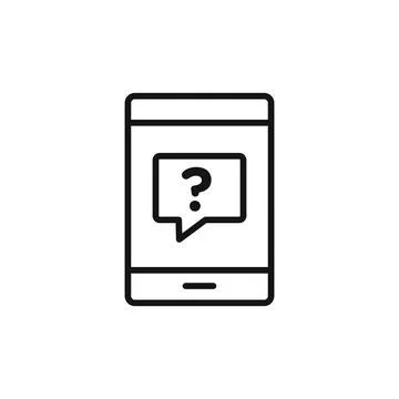Smartphone Help and Support logo sign vector outline Stock Illustration