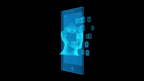 Smartphone hologram Video stock 72647902