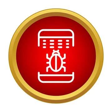 Smartphone icon with bug identifying malware and virus threats 库存插图