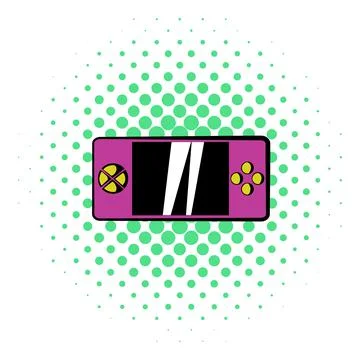 Smartphone icon, comics style Stock Illustration