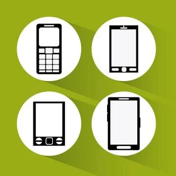 Smartphone icon design Illustrazione stock