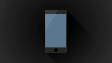 Smartphone icon in Flat Design on a gradient Black &amp; White Background. Ilustración de archivo