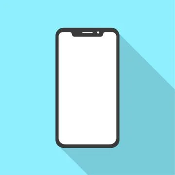 Smartphone icon in a flat design Stock Illustration