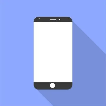 Smartphone icon in a flat design style Stock Illustration
