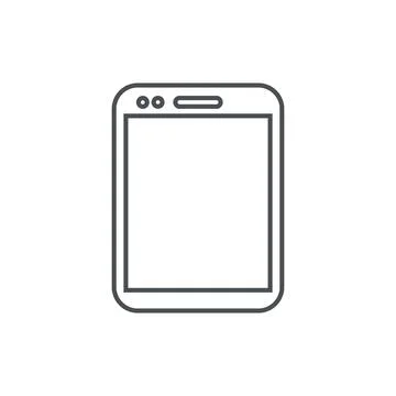 Smartphone icon in flat style Stock Illustration