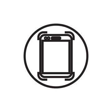 Smartphone icon in flat style Stockillustratie