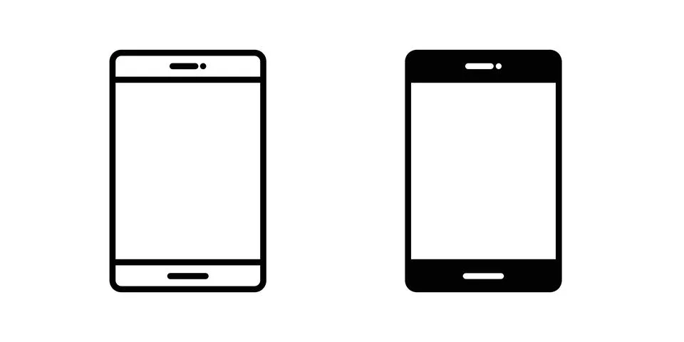 Smartphone icon Illustration set. Vector Eps10 for apps Stock Illustration