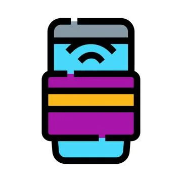Smartphone icon indicating secure contactless mobile payment Stock Illustration