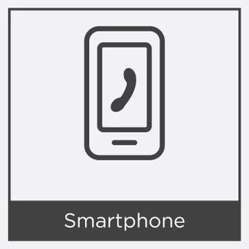 Smartphone icon isolated on white background Free Stock Illustration