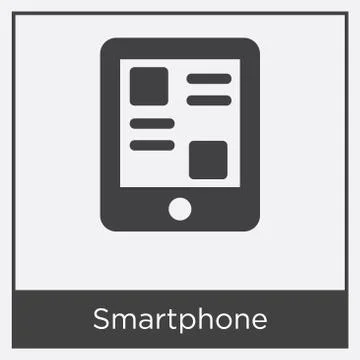 Smartphone icon isolated on white background Free Stock Illustration