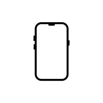 Smartphone icon isolated on white background Illustrazione stock