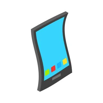 Smartphone icon, isometric 3d style Stock Illustration