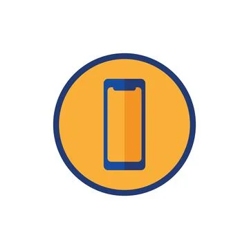 Smartphone Icon Logo Design Element. Can be used for mobile, web, UI and UX. Stock Illustration