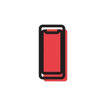 Smartphone Icon Logo Design Element. Can be used for mobile, web, UI and UX. Stock Illustration
