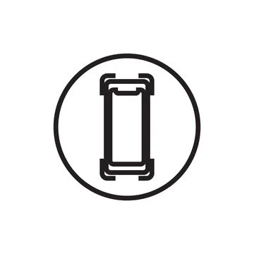 Smartphone Icon Logo Design Element. Can be used for mobile, web, UI and UX. Stock Illustration
