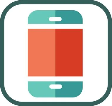 Smartphone icon for mobile device usage Stock Illustration