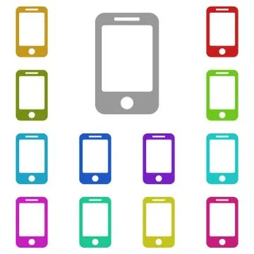 Smartphone icon in multi color. Simple glyph vector of Technology set for UI  Stock Illustration