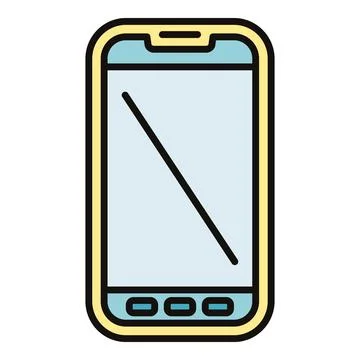 Smartphone icon representing mobile communication and digital technology Stock Illustration
