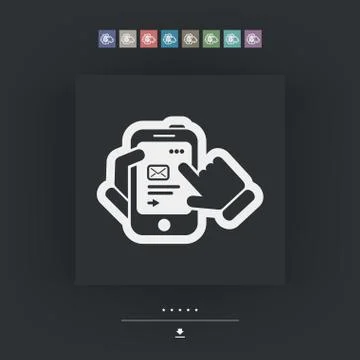 Smartphone icon. Send mail. Stock-Illustration