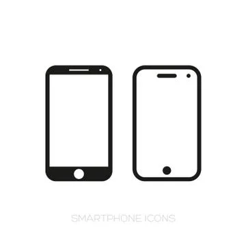 Smartphone icon set Stock Illustration