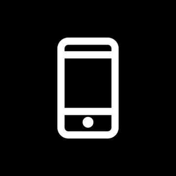 Smartphone icon for simple flat style ui design Stock Illustration
