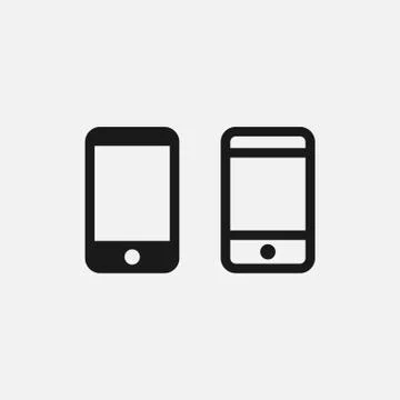 Smartphone icon in two styles. Vector EPS 10 Stock Illustration