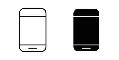 Smartphone icon vector art Illustrations Illustrazione stock
