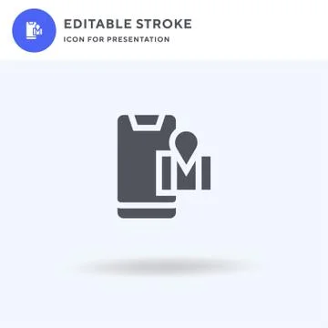 Smartphone icon vector, filled flat sign, solid pictogram isolated on white,  스톡 일러스트