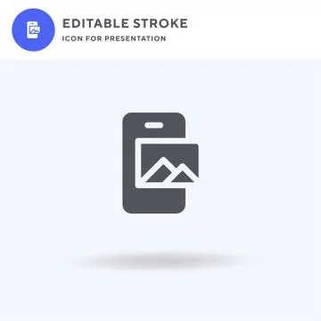 Smartphone icon vector, filled flat sign, solid pictogram isolated on white,  Illustrazione stock