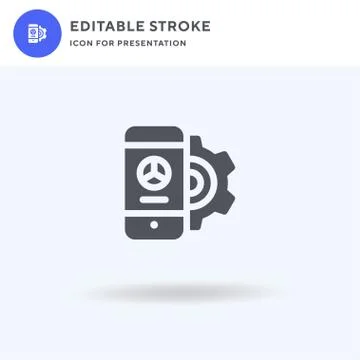 Smartphone icon vector, filled flat sign, solid pictogram isolated on white イラスト素材