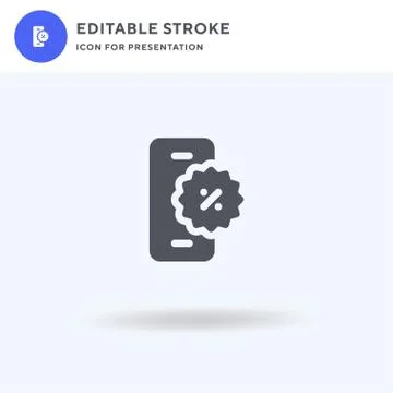 Smartphone icon vector, filled flat sign, solid pictogram isolated on white イラスト素材