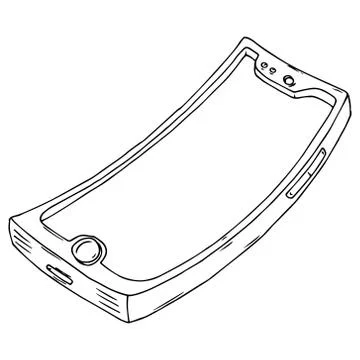 Smartphone icon. Vector illustration of a mobile phone. Hand drawn smartphone Stock Illustration