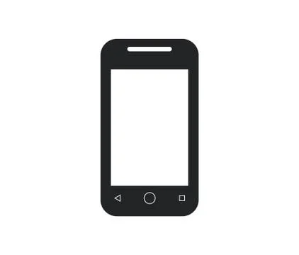 Smartphone icon, vector illustration with white background Stock Illustration