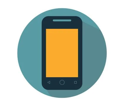 Smartphone icon, vector illustration with white background Stock Illustration