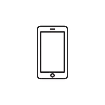 Smartphone icon vector on white background Stock Illustration