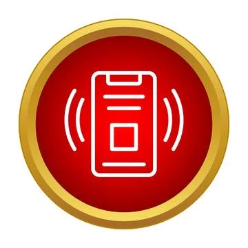 Smartphone icon vibrating incoming call or notification concept Stock Illustration