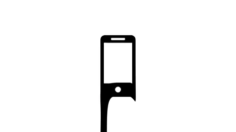 Smartphone icon on white background Stock Footage 327761473