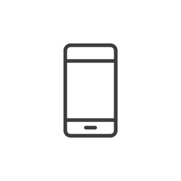 Smartphone icon on white background. Stock Illustration