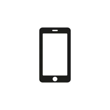Smartphone icon on white background Stock Illustration