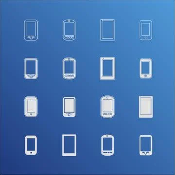 Smartphone icons Stock Illustration