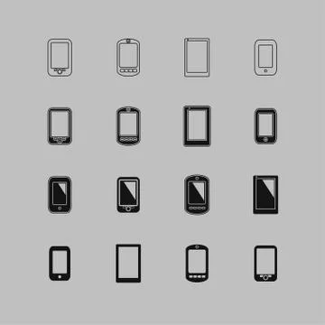 Smartphone icons Stock Illustration