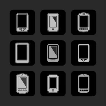 Smartphone icons Stock Illustration