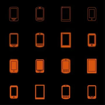 Smartphone icons Stock Illustration