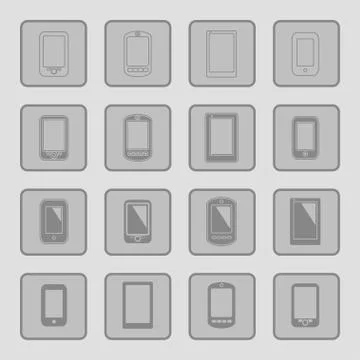 Smartphone icons Stock Illustration