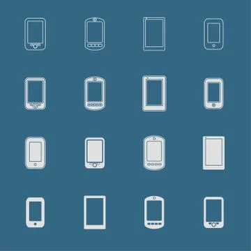 Smartphone icons Stock Illustration