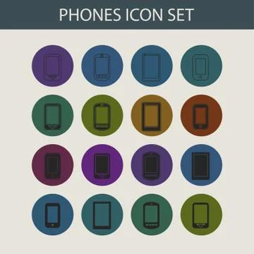 Smartphone icons Stock Illustration