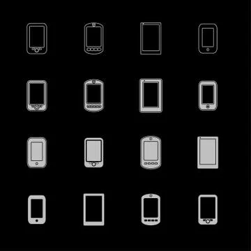 Smartphone icons Stock Illustration